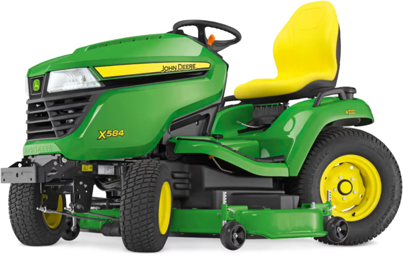 John Deere Tractor Cortacésped X584 con plataforma Accel Deep de 122 cm - Modelo 2025
